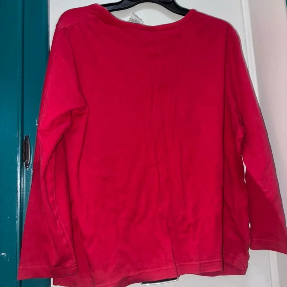 White Stag Bright Red Long-Sleeve Crew Tee